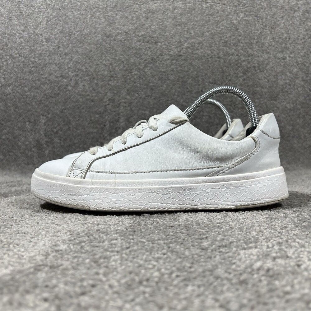Kizik Vegas Women's Sz 8.5 Men's Sz 7 White Leather Hands Free Athletic Shoes - Picture 5 of 11